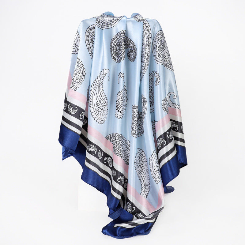 Wholesale  90cm Square Scarf Cashew Flower Silk Scarf