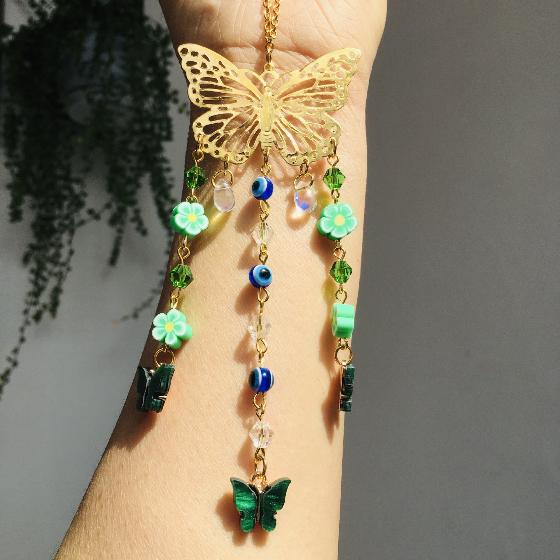 Wholesale Butterfly Flower Crystal Sun Catcher Wind Chime ACC-WS-RongGuan003