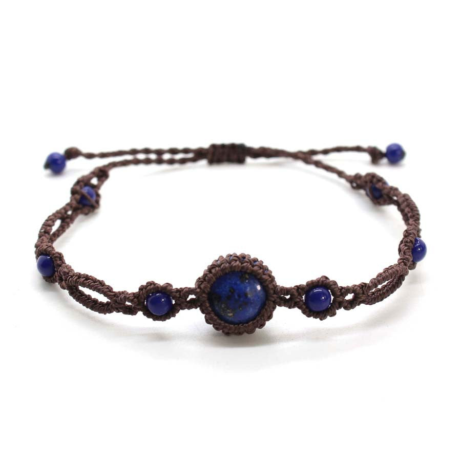 Wholesale Handmade Natural Amethyst Crystal Round Bracelet Adjustable Woven Wrap Beaded Jewelry For Everyday Wear Fashion Accessory