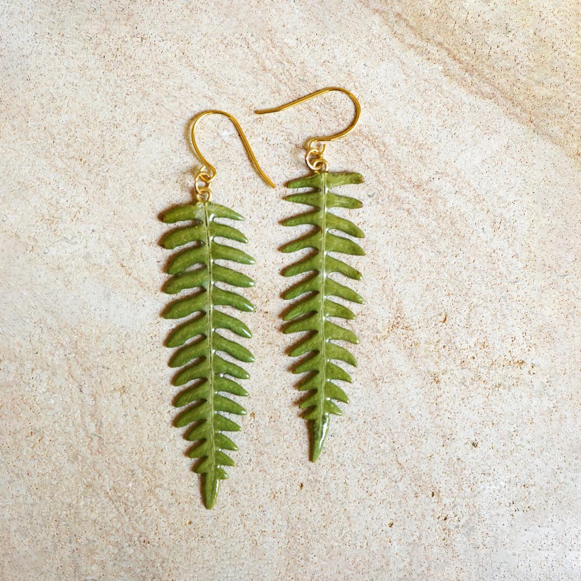 Wholesale  Bohemian fern leaf earrings