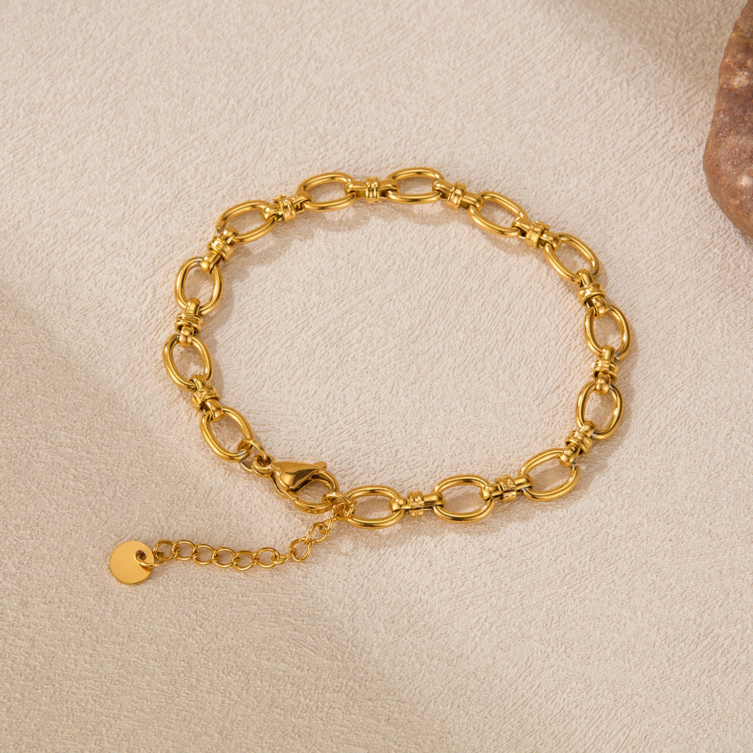 Wholesale titanium steel plain chain jewelry stitching bracelet