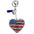 Wholesale  velvet Diamond-embedded peach heart Tassel Keychain