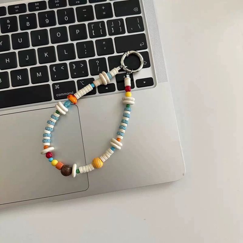 Wholesale Handmade volcanic stone beaded Lanyard  keychain