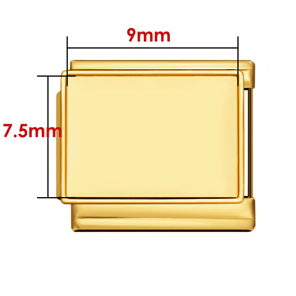 Wholesale Italian Module Bracelet Block Elastic ing Titanium Steel Strap Italian Charm