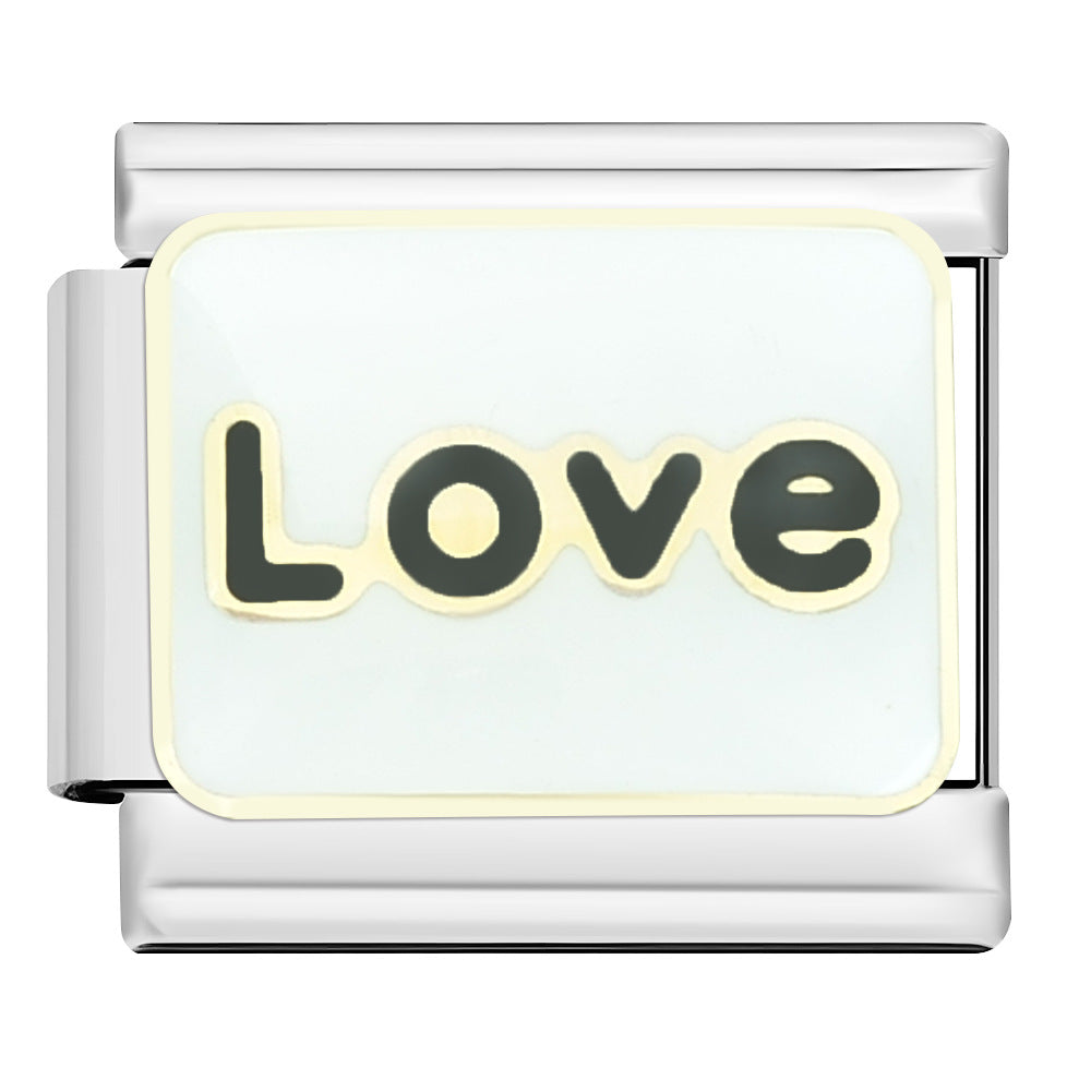 Wholesale 9mm Italian Charm Starter Bracelets DIY square Single Section Creative Stainless Steel Composable Bracelet