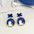 Wholesale blue bow cat earrings