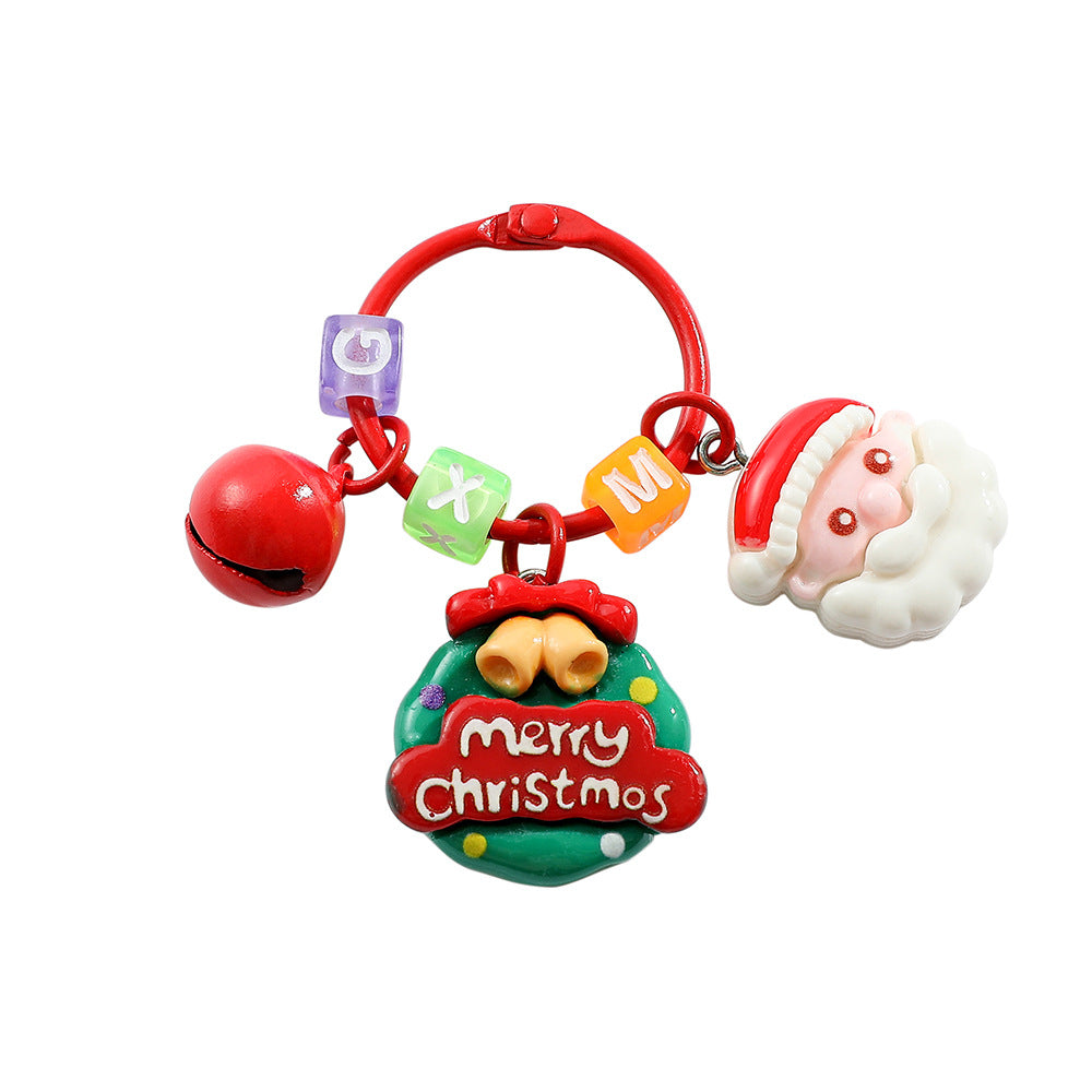 Wholesale Christmas Cute Santa Claus Snowman Keychain  ACC-KC-KeFeng003