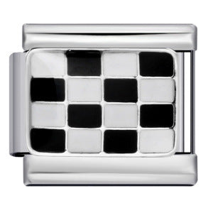 Wholesale Italian Charm Bracelet 9mm DIY colorful checkerboard Creative Stainless Steel Composable Bracelet