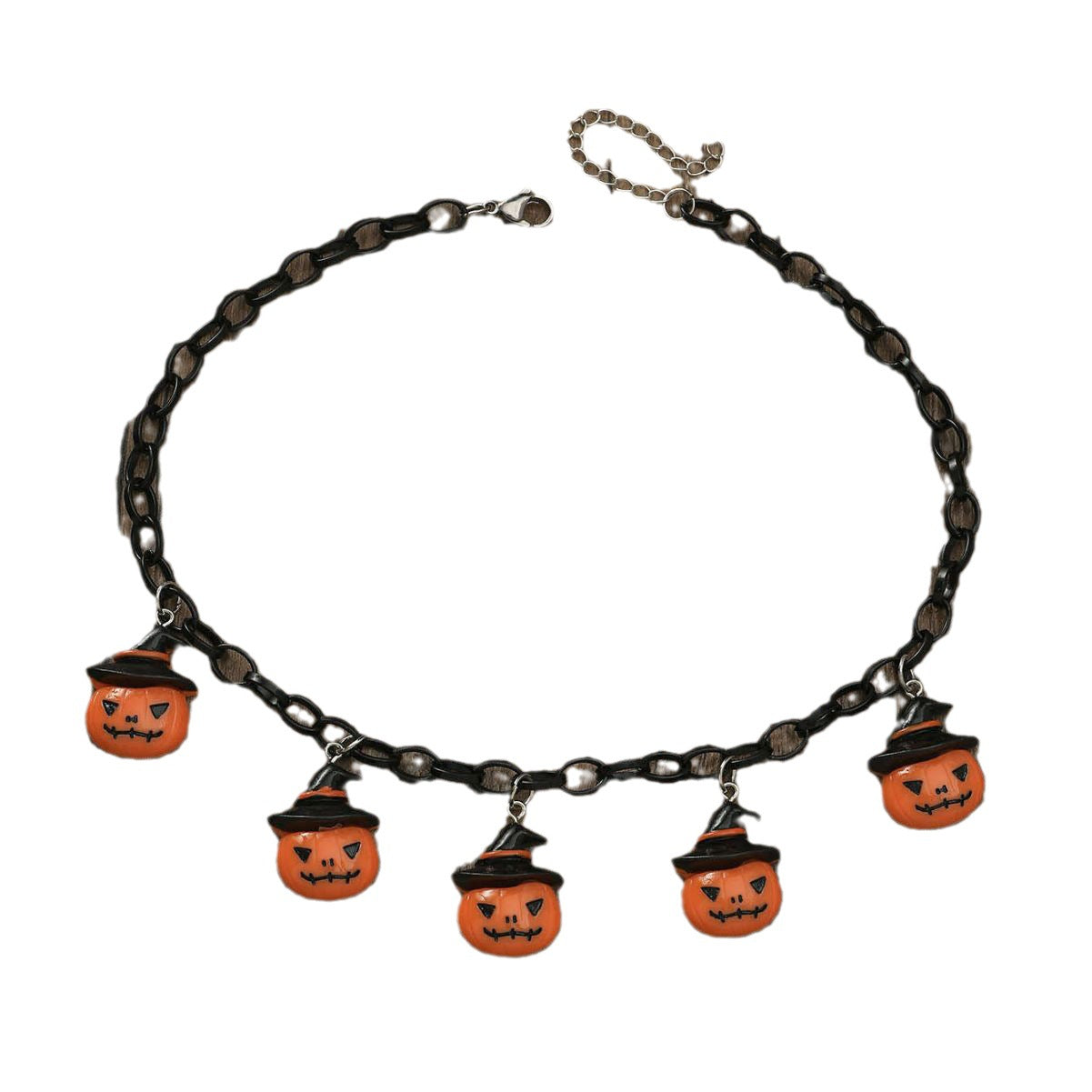 Wholesale Halloween Creative Pumpkin Ghost Pendant Necklaces Choker Necklaces ACC-NE-JunJie009