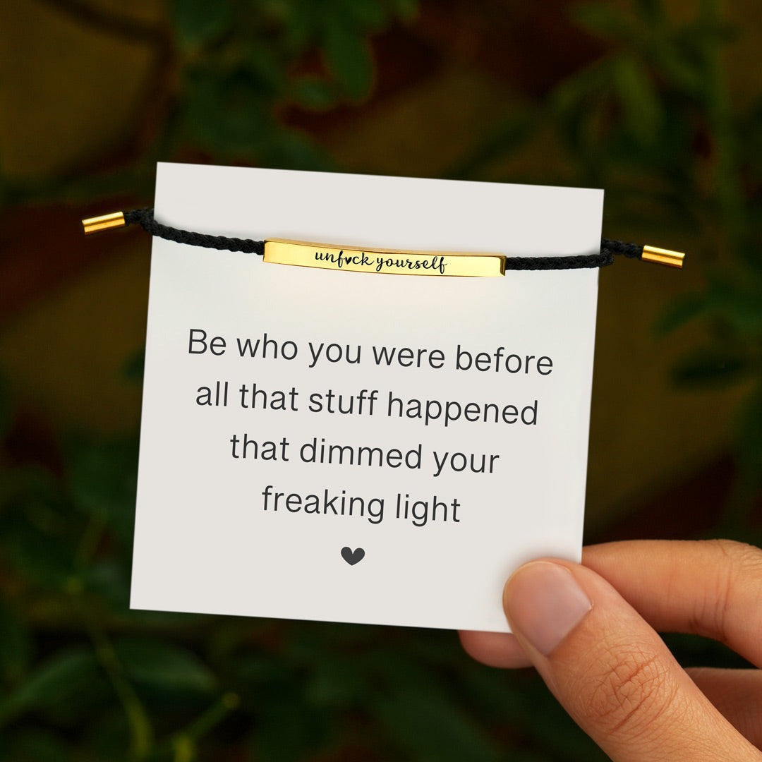 Wholesale Unchained Bracelet UNF CK YOURSELF Braided Lucky Bracelet Miyuki Stainless Steel Bracelets ACC-BT-KLE003