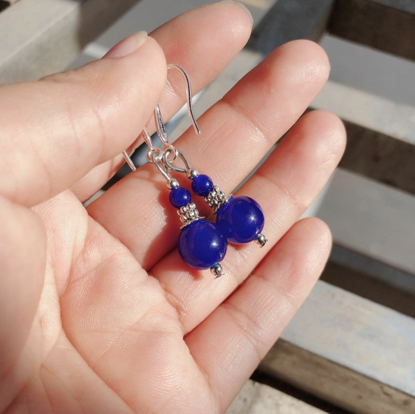 Wholesale Blue Lapis Lazuli Bead Earrings