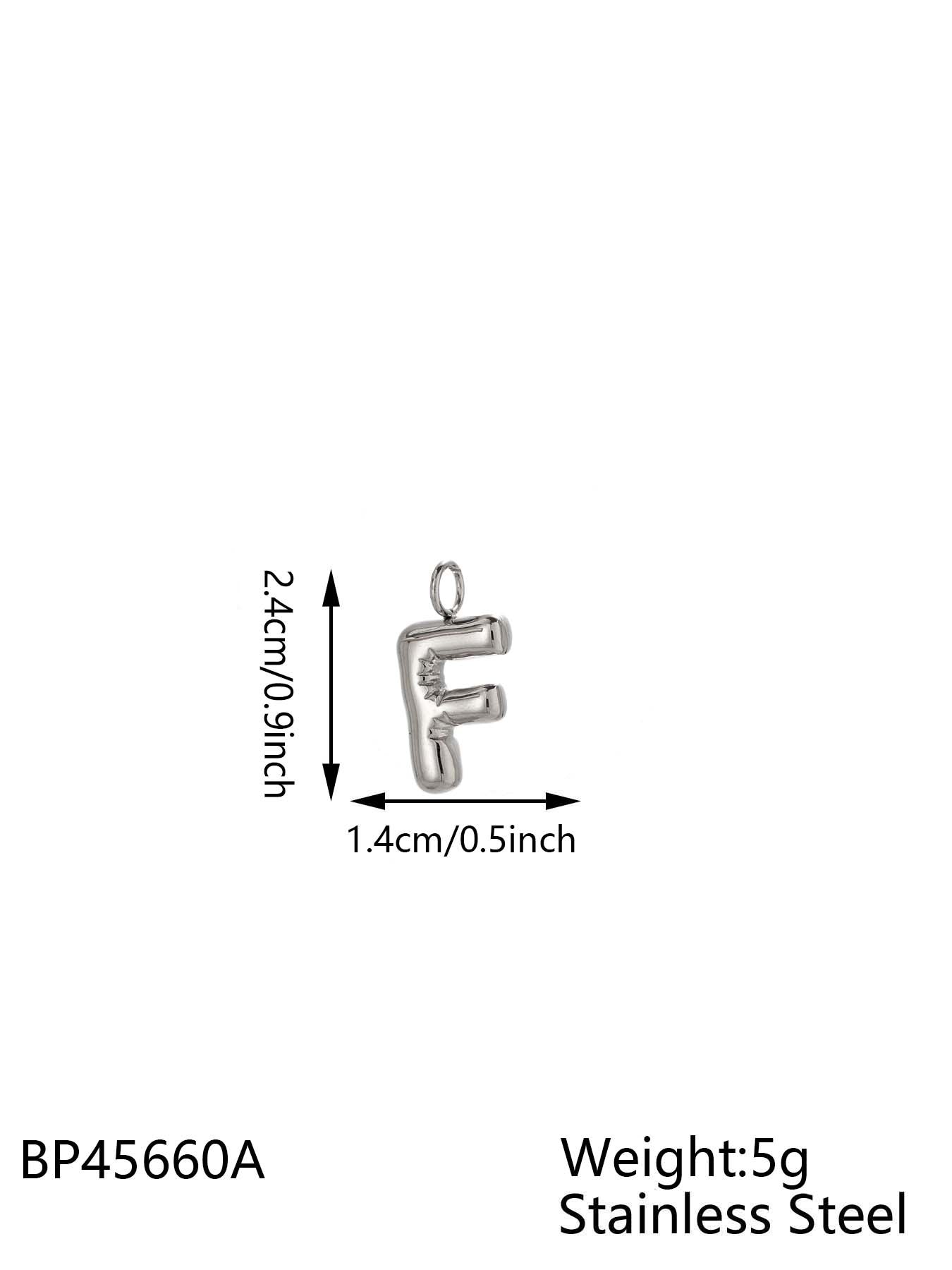 Wholesale Stainless steel bubble 26 letter pendant