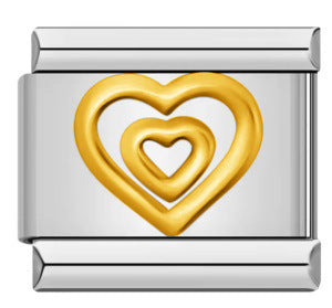 Wholesale  Italian modularHeart-shaped colorful oil-drop bracelet