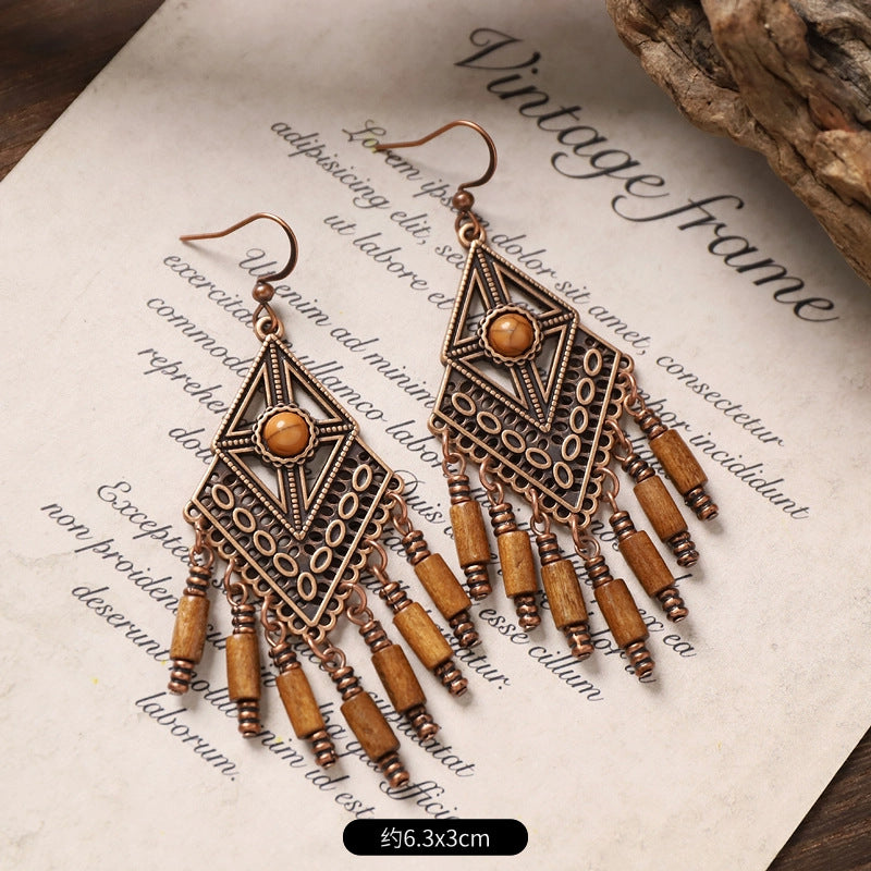 Wholesale Alloy Butterfly Bohemian Earrings Long Tassel Drop Earrings Fashion Accessory for Women Party Wear