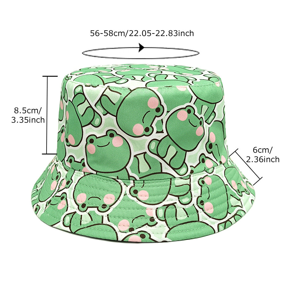 Wholesale Frog Pattern Fisherman Hat Bucket Hat