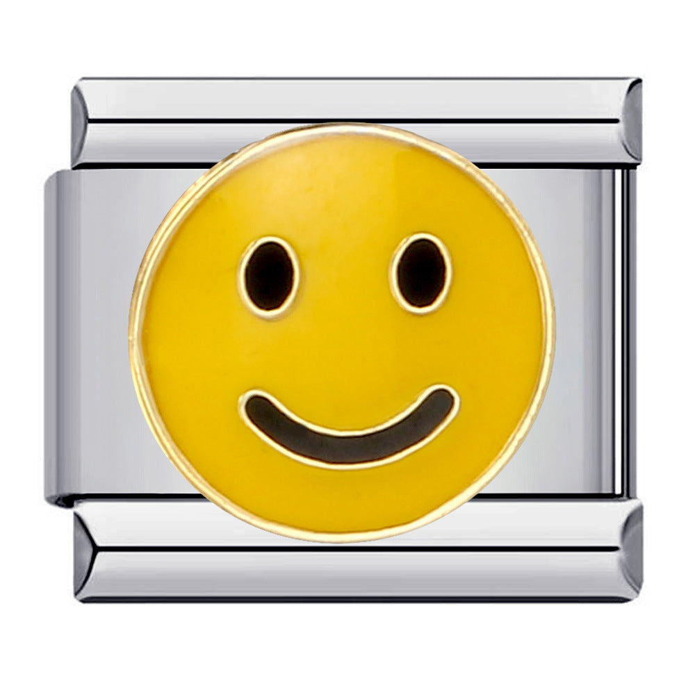 Wholesale Italian Charm Bracelet DIY Welding Oil Dropping Stainless Steel Composable Bracelet