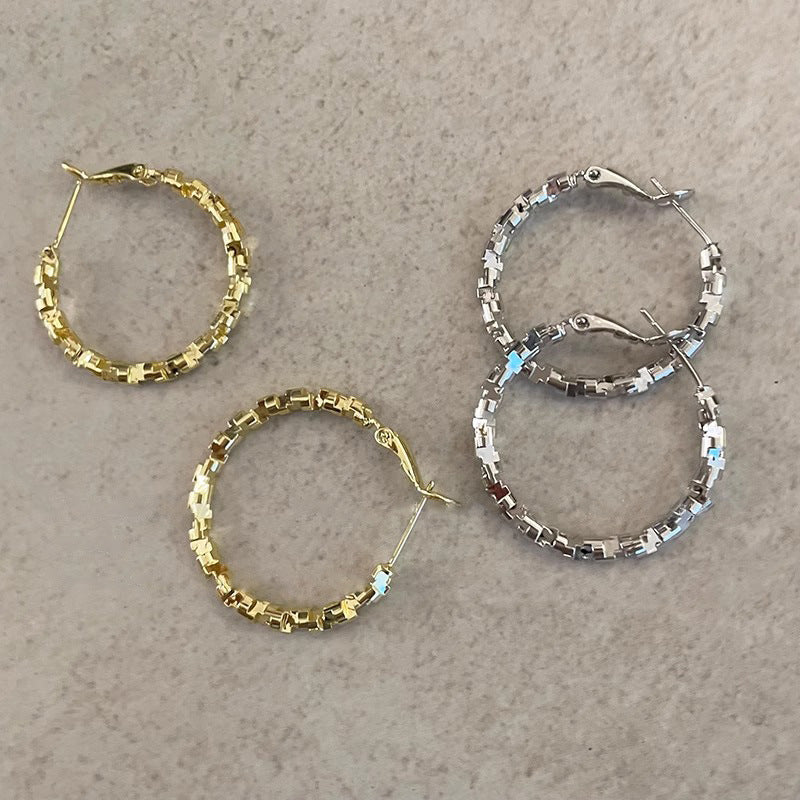 Wholesale silver luxury gold hoop earrings