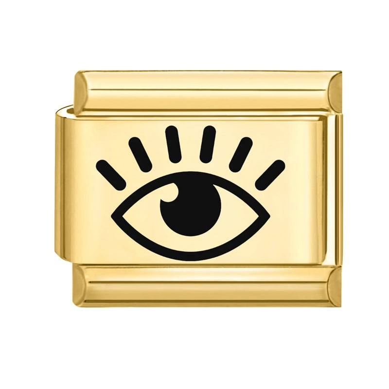 Wholesale Italian modular handmade black modular stainless steel bracelet DIY