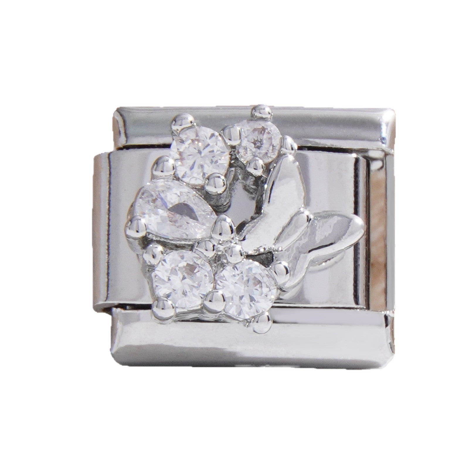 Wholesale  9mm Italian Charm Starter Bracelets DIY square Single Section Creative Stainless Steel Composable Bracelet