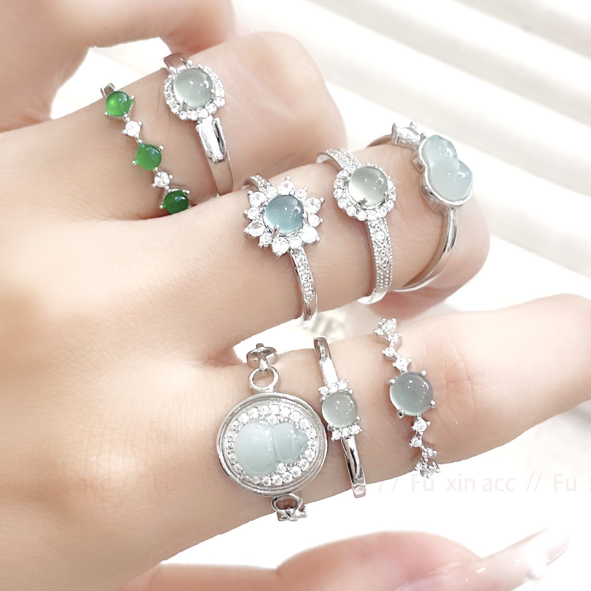 Wholesale  Bead Zircon Gourd Ring