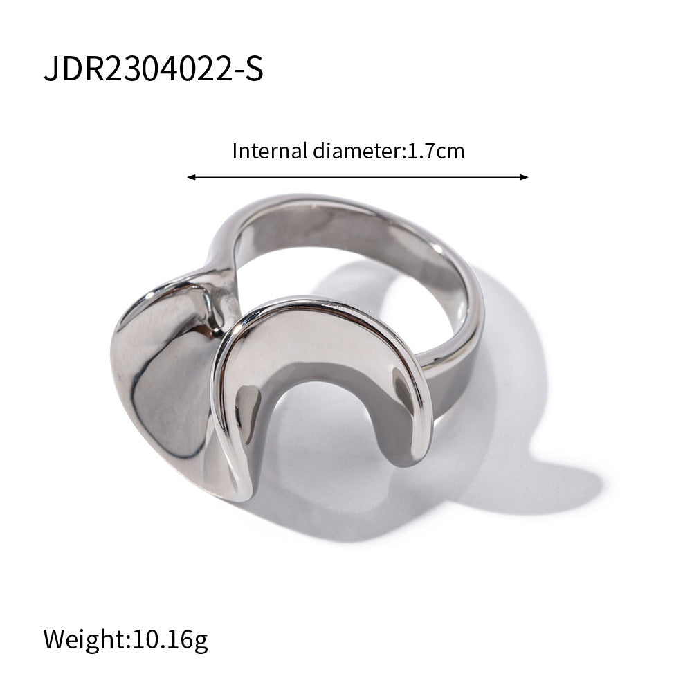 Wholesale 18K Gold Exaggerated Stainless Steel Rings Closed Ring Gold Plated Rings ACC-RS-Jied003