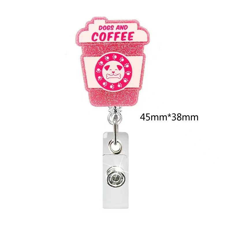 Wholesale Acrylic Badge Scroll Clip for Hospital Staff  Badge Reels