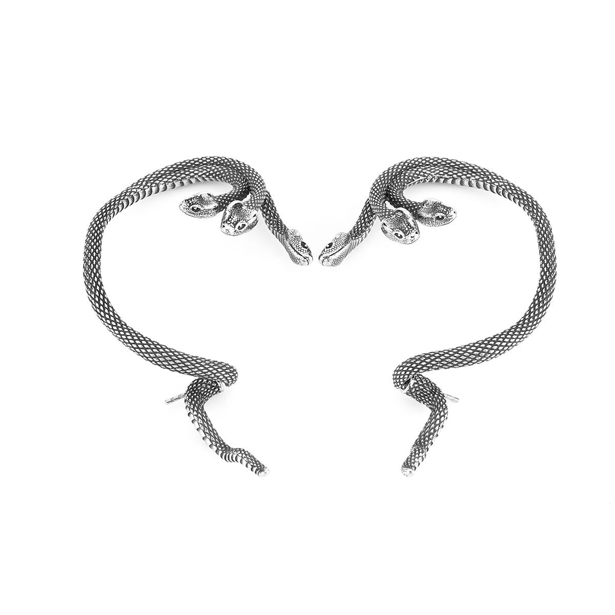 Wholesale stainless steel retro winding snake-shaped large earrings