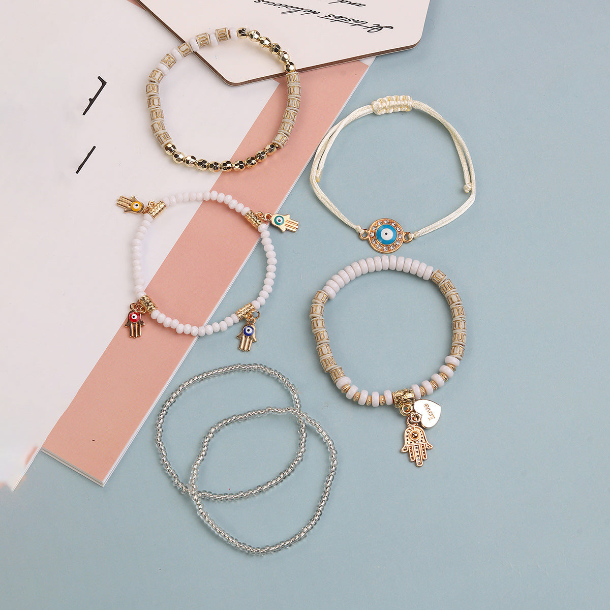 Wholesale Demon Eye Adjustable Braided Rope Multi-layer Bracelet ACC-BT-Lijie007