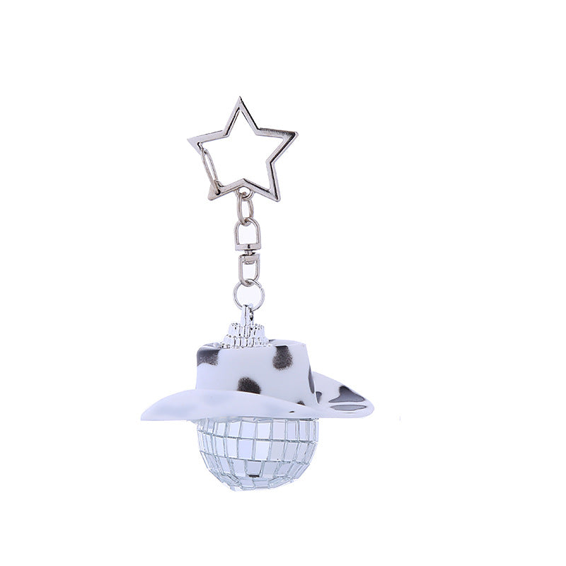 Wholesale Cowboy Hat Disco Mirror Ball Keychain ACC-KC-CT001