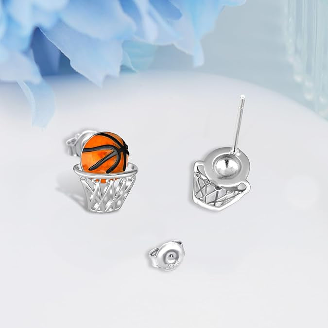 Wholesale  creative basketball earrings