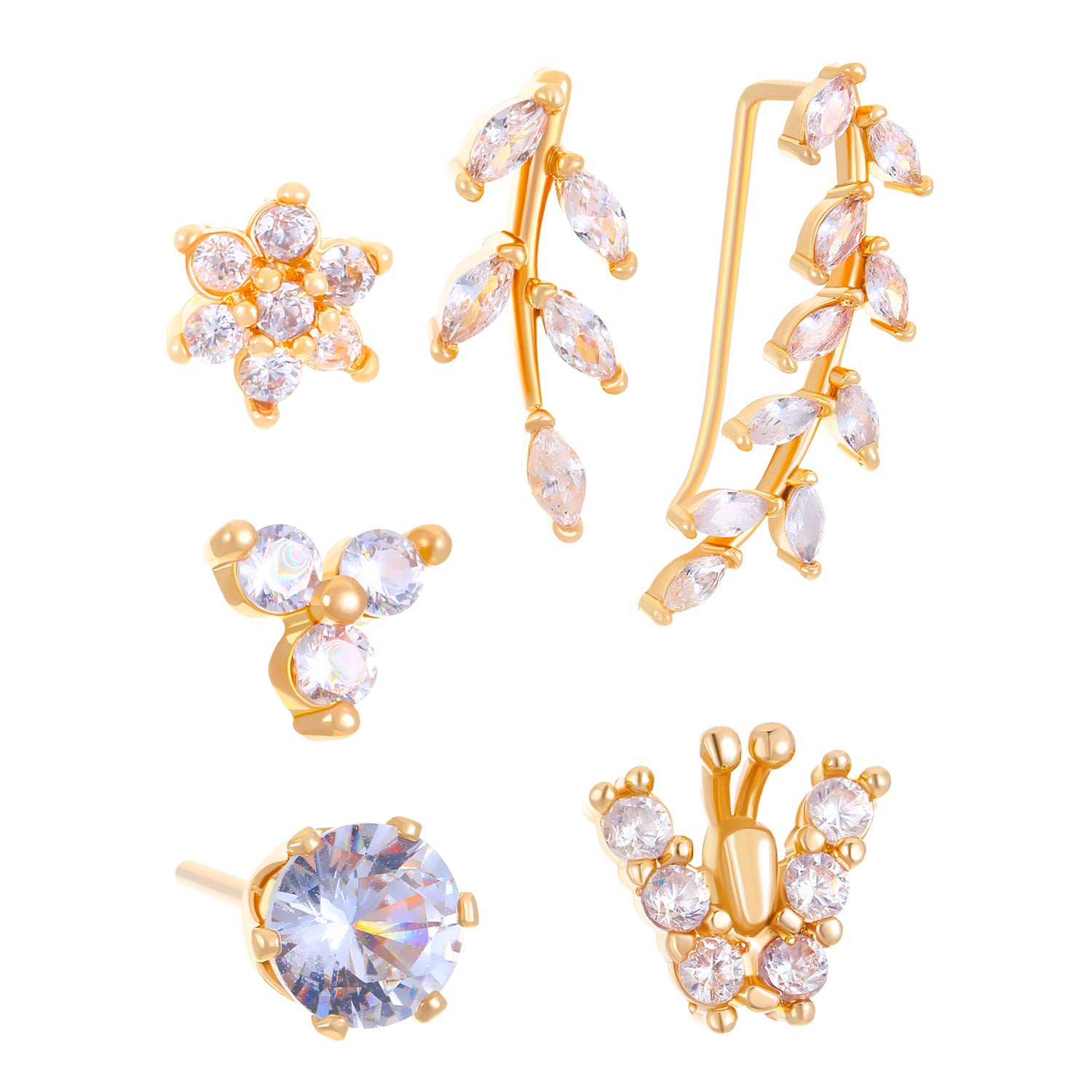 Wholesale  Light Luxury Chain Stacked Niche Exquisite Earring