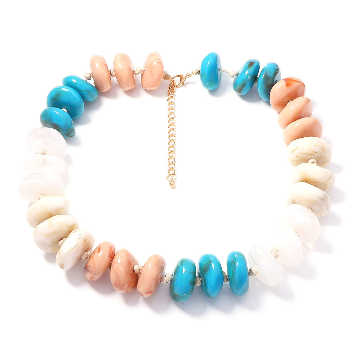 Wholesale Stylish Multicolor Beaded Necklace Chic Jewelry Accessory For Women