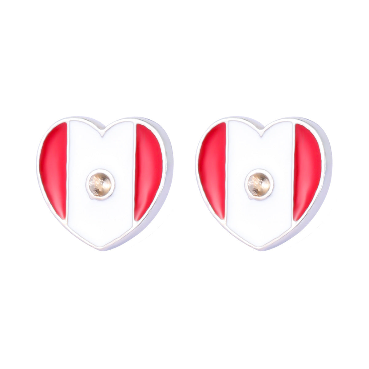 Wholesale 10pcs Canadian National Day flag pattern earrings
