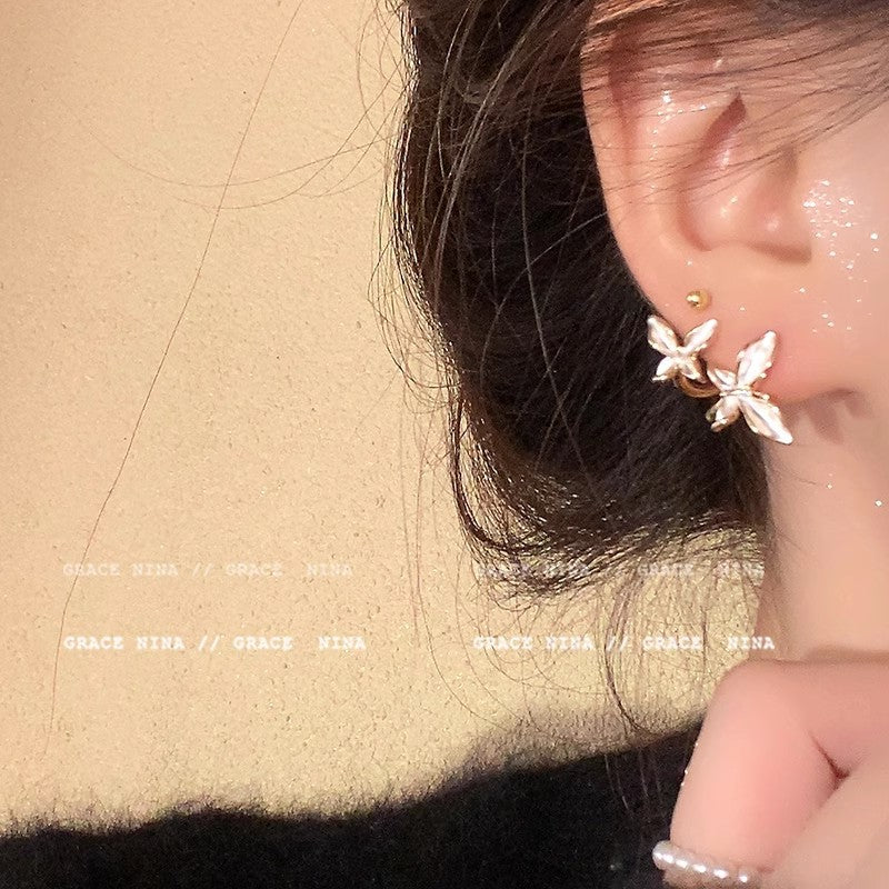 Wholesale Butterfly Earrings 925 Silver Pin Elegant Ear Jewelry