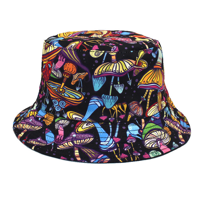 Wholesale Colorful Mushroom Pattern Bucket Hat ACC-HT-ShunMa003