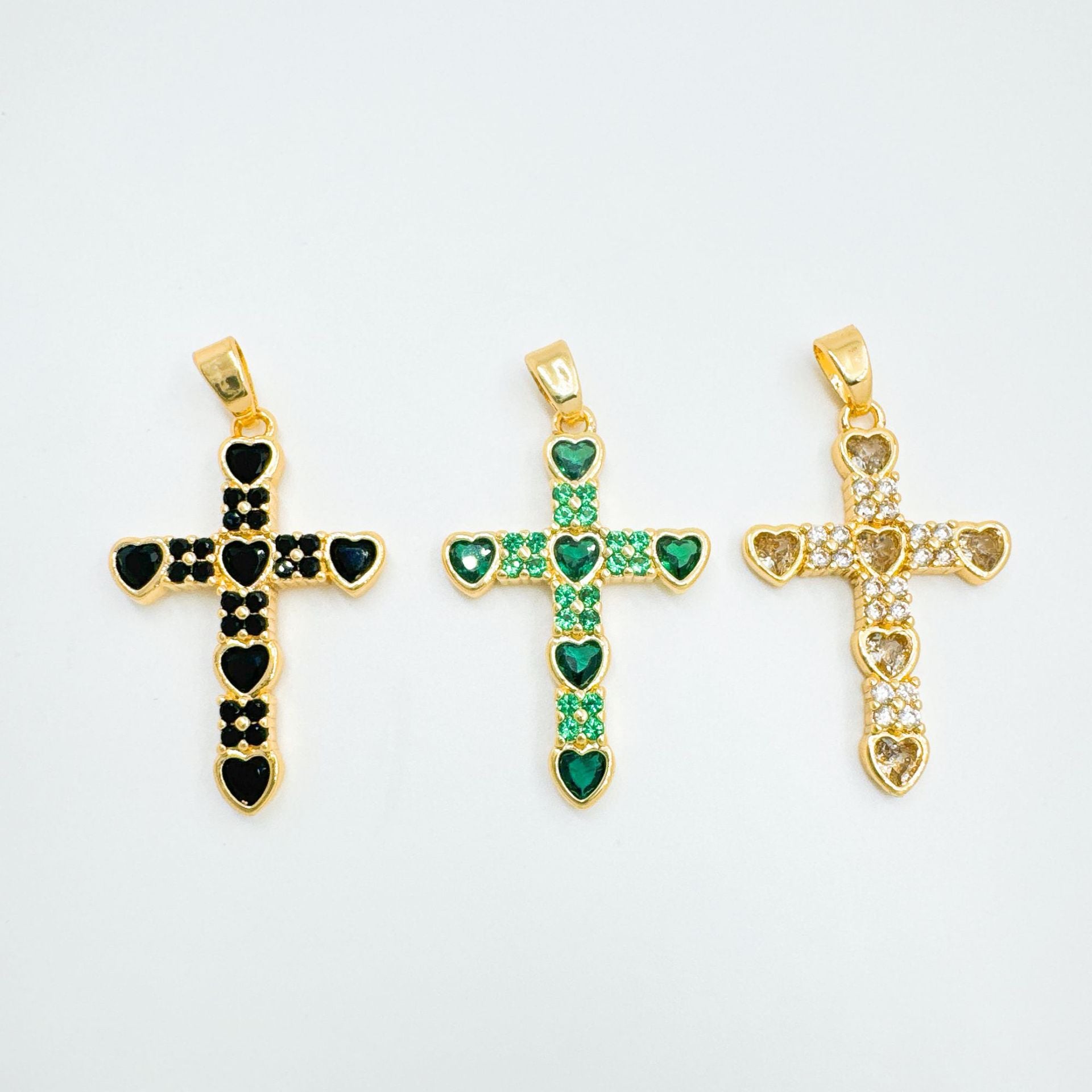 Wholesale Vintage Cross Necklace Pendant,  Gold Plated Copper