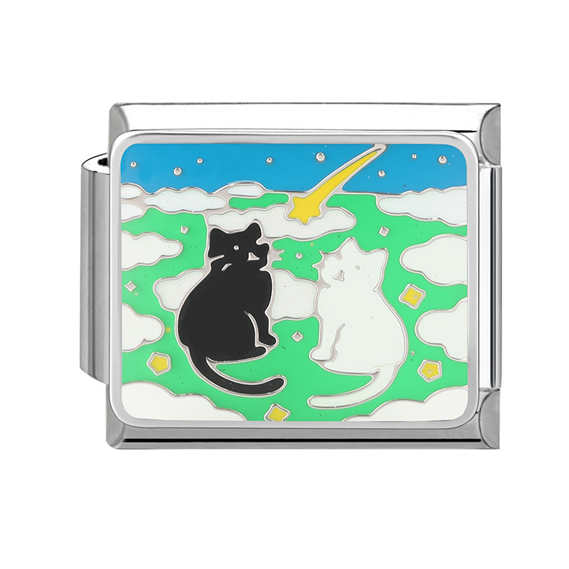 Wholesale 9mm Italian Charm Starter Bracelets DIY Cute Pet Stainless Steel Composable Bracelet