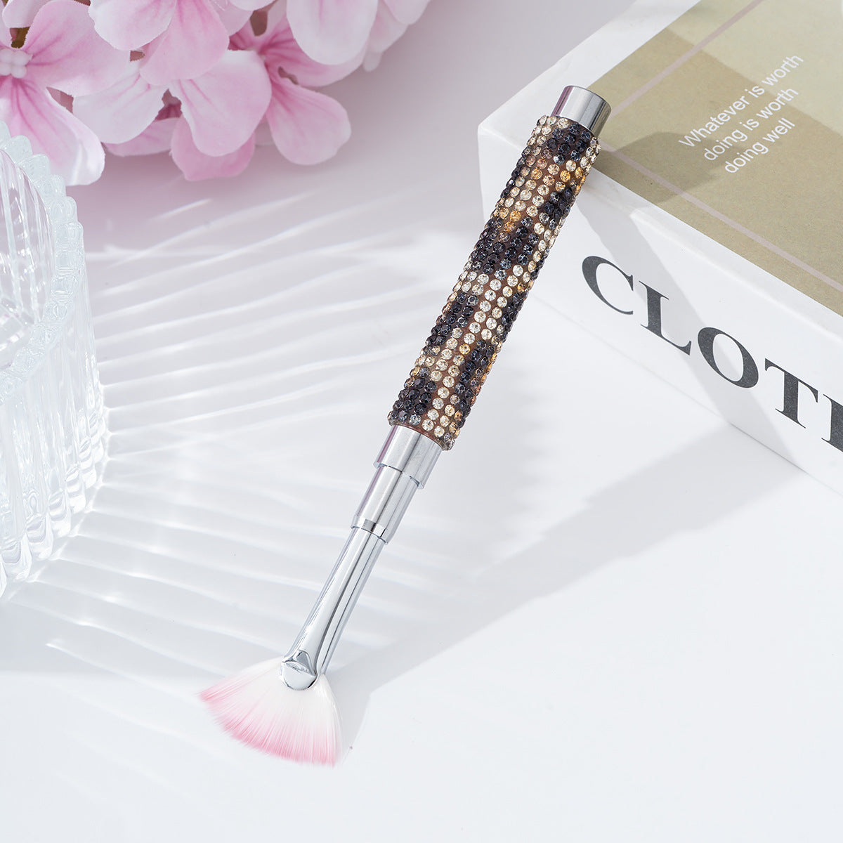 Wholesale model of diamond nail art pen with fan-shaped brush