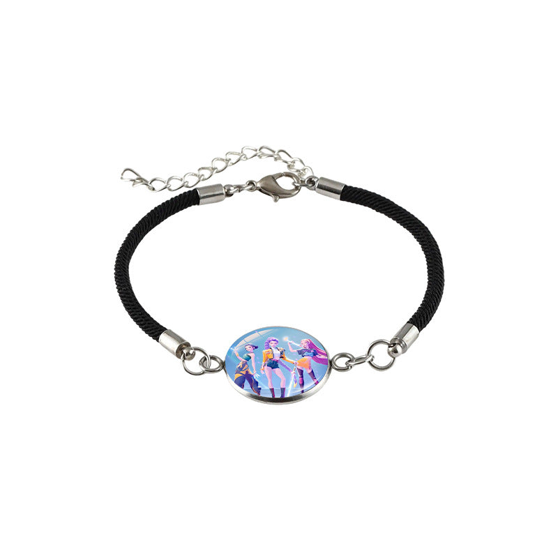 Wholesale kpop anime black and red bracelet