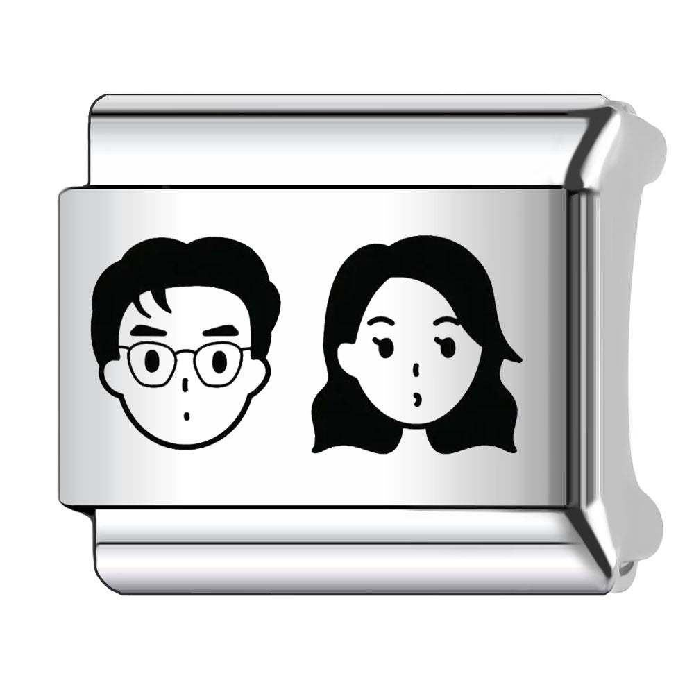 Wholesale Italian Charm Bracelet 9mm DIY Splicing Couple Love Stainless Steel Composable Bracelet