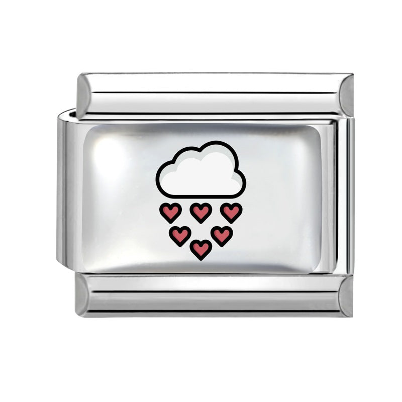 Wholesale Stainless Steel DIY Module Bracelet Heart-Shaped Panda Design Couple Jewelry Accessory