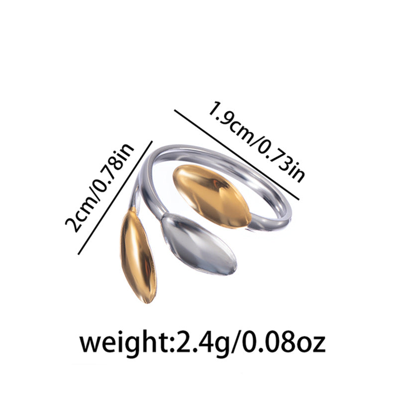 Wholesale Titanium Steel Open Ring Retro Palace Style Fashion Vacation Jewelry Accessory