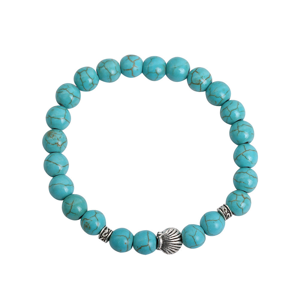 Wholesale Bohemian Turquoise Beaded Bracelet Set for Women,  Fashion Jewelry Accessory Gift