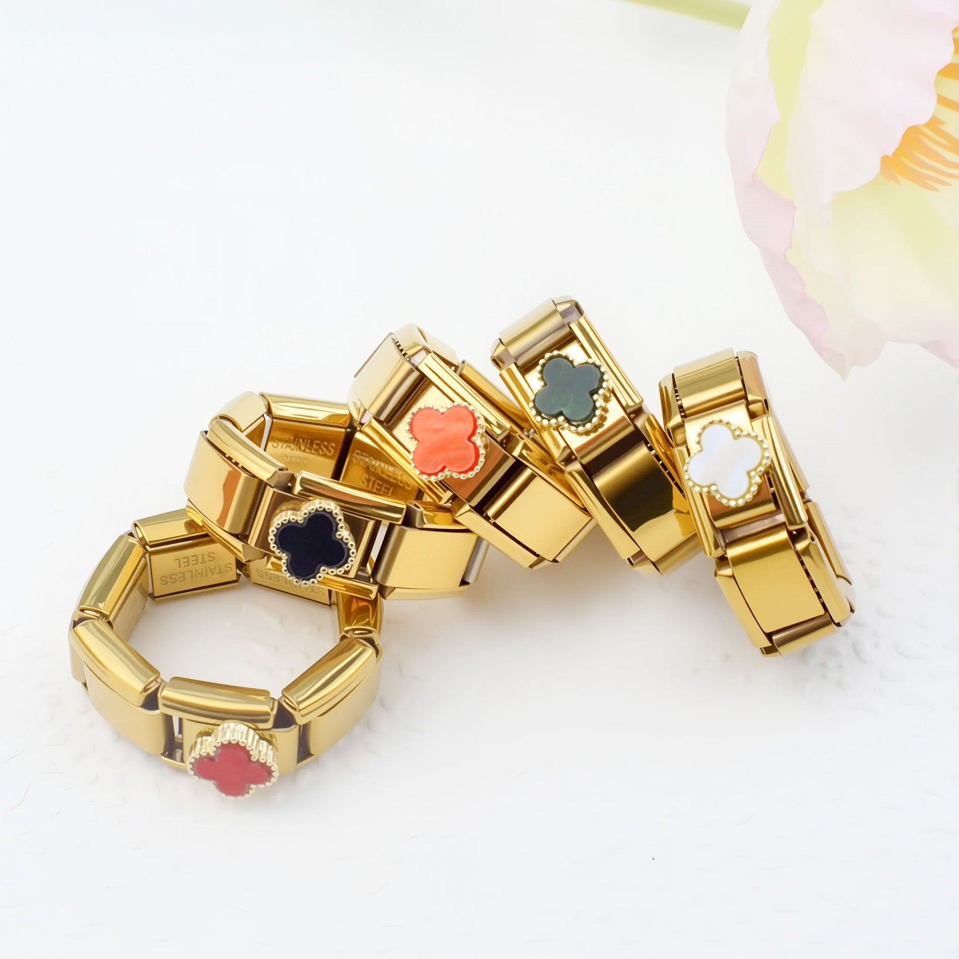 Wholesale Italian Module Bracelet DIY Elastic Ring Free Splicing Assembly Chain Italy Charms