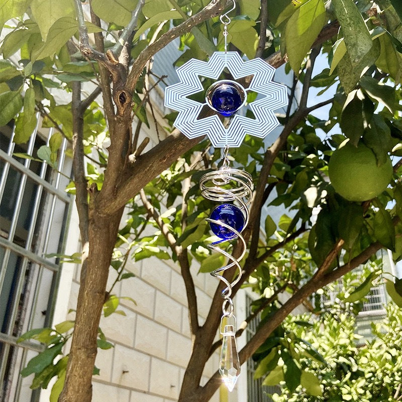 Wholesale Stainless Steel Flower Rotating Wind Chime
