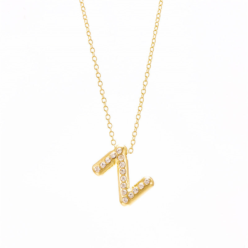 Wholesale Chubby Letter Pendant Clavicle Chain  Necklace
