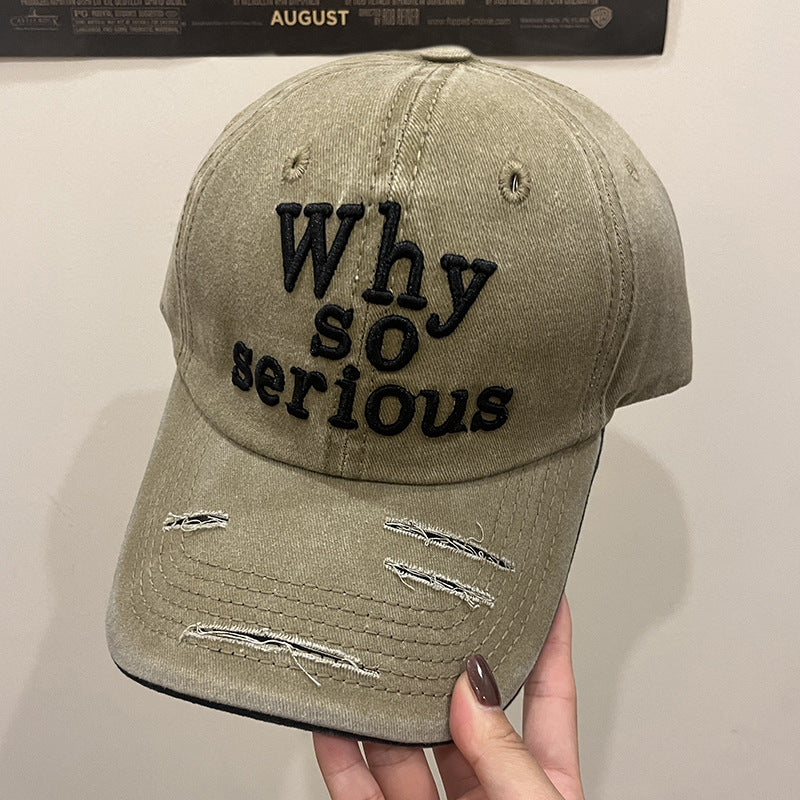 Wholesale  worn-out old three-dimensional embroidery color baseball cap