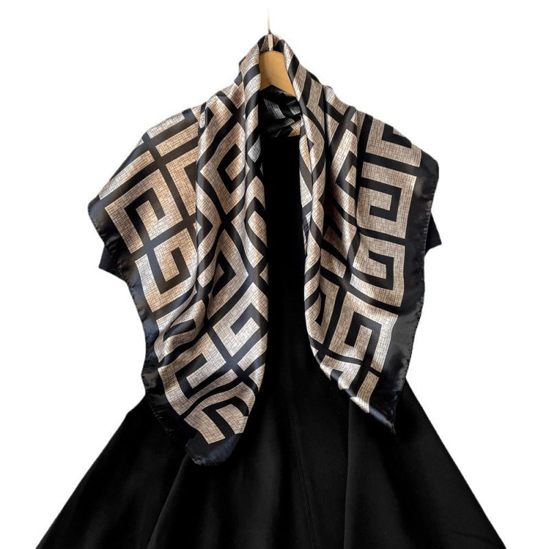 Wholesale Stylish Women S Satin Square f 90Cm Printed Headwrap Gift Resale Accessory