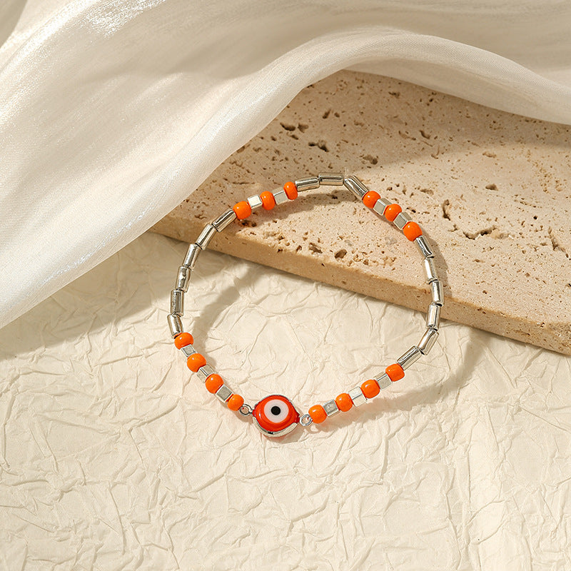 Wholesale Bohemian devil eye irregular bracelet