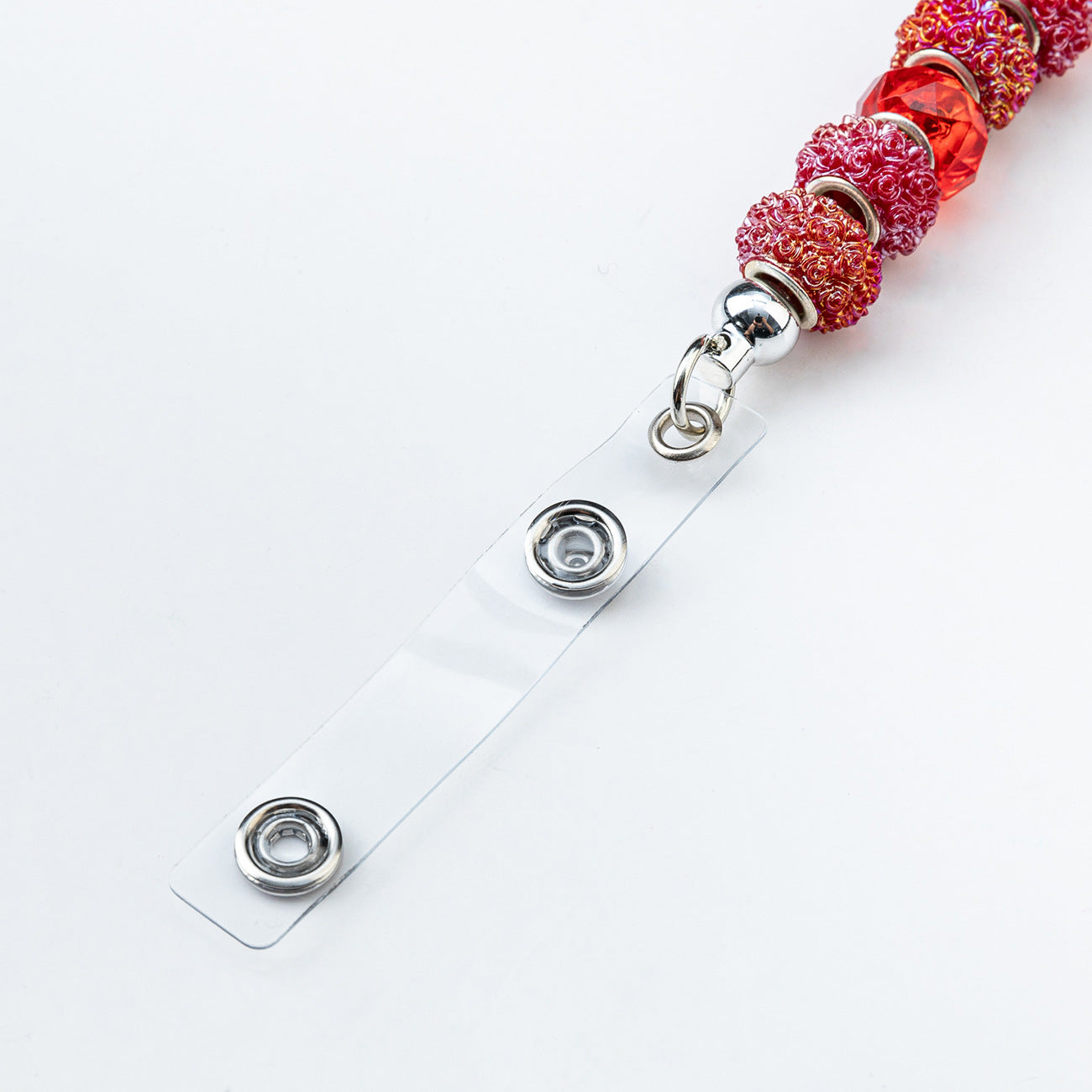 Wholesale DIY Beadable Glitter Sequin Badge Reels Easy-pull Buckle Retractable Plastic Easy-pull Badge Reel Buckle Retractable Buckle